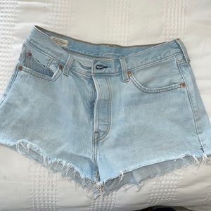 Levi Blue Jean High Waisted Shorts